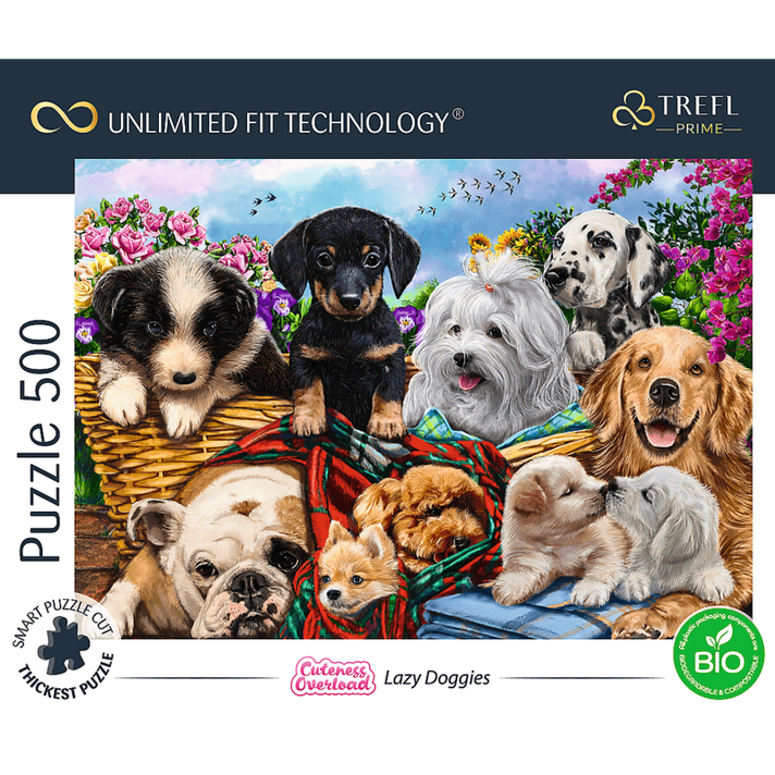 TREFL -  Puzzle 500 UFT - Leniví psíkovia
