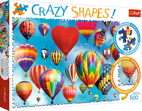 TREFL - Puzzle 600 Crazy Shapes - Farebné balóny
