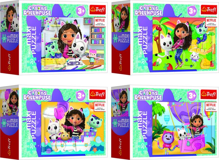 TREFL - Puzzle miniMaxi 20 - Gabbyin farebný deň / Universal Gabby's Dollhouse