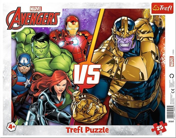 TREFL - Puzzle Rámčekové 25 - Neporaziteľný tím Avengerov / Disney Marvel The Avengers