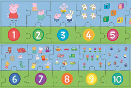 TREFL - Vzdelávacie puzzle 20 - Čísla Peppa Pig