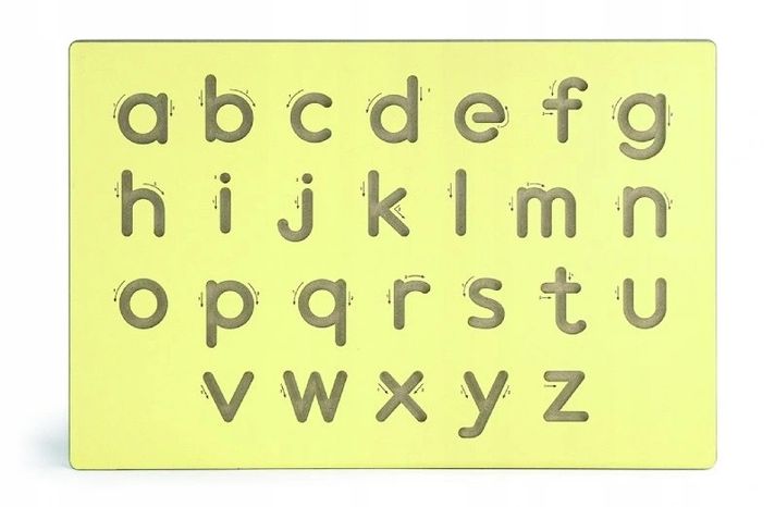 VIGA - Drevená tabuľa na výučbu písania-malé písmená