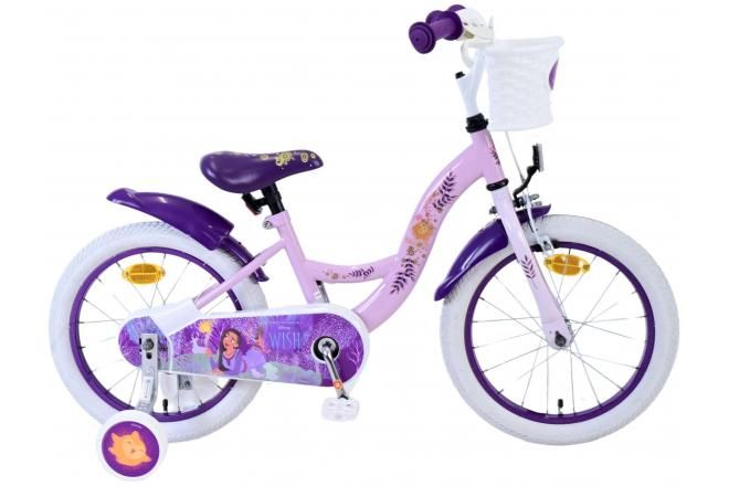 VOLARE - Detský bicykel Disney Wish – dievčenský – 14 palcový – fialový