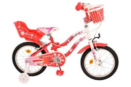 VOLARE - Detský bicykel Lovely - dievčenský - 16 palcov - červený biely