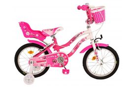 VOLARE - Detský bicykel Lovely - dievčenský - 16 palcov - Ružový Biely