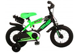 VOLARE - Detský bicykel pre chlapcov Sportivo Neon Green Black 12"- zložený na 95 %