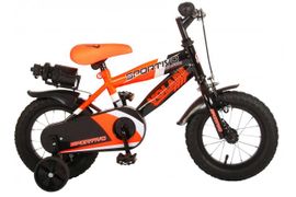VOLARE - Detský bicykel pre chlapcov Sportivo Neon Orange Black 12"- zložený na 95 %
