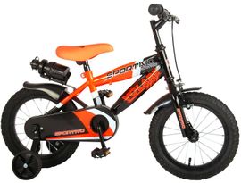 VOLARE - Detský bicykel pre chlapcov Sportivo Neon Orange Black 14"- zložený na 95 %