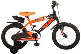 VOLARE - Detský bicykel pre chlapcov Sportivo Neon Orange Black 16"- zložený na 95 %