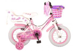 VOLARE - Detský bicykel Rose - dievčenský - 12" - ružový - 2 ručné brzdy