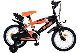 VOLARE - Detský bicykel Sportivo - chlapčenský - 14 palcov - neónovo oranžový čierny