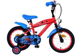 VOLARE - Detský bicykel Ultimate Spider-Man - chlapčenský - 14 palcov - modrý/červený