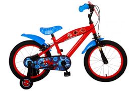 VOLARE - Detský bicykel Ultimate Spider-Man - chlapčenský - 16 palcov - modrý/červený