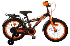 VOLARE - Detský bicykel Volare Thombike - chlapčenský - 16" - Black Orange - dve ručné brzdy