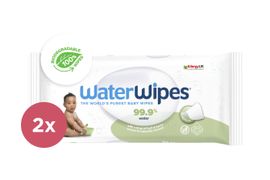 WATERWIPES - 2x Vlhčené obrúsky bez obsahu plastov Soapberry 60 ks ( 120 ks )