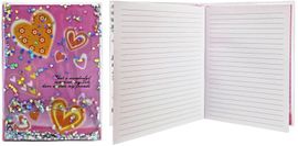 WIKY - Zápisník 80 listov motív srdce, trblietky s tekutinou 15x21cm, Mix Produktov
