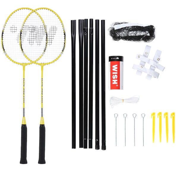 WISH - Sada rakiet na badminton Alumtec 4466, žltá
