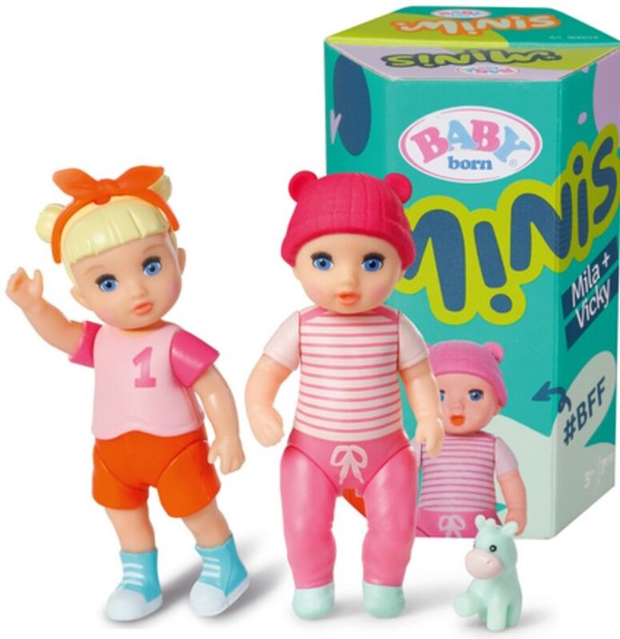 ZAPF CREATION -  BABY born Minis Sada 2 bábik, verzia 6