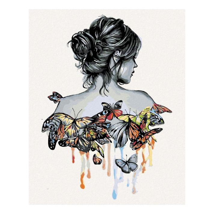 ZUTY - Diamantové maľovanie (bez rámu) - Motýlia žena