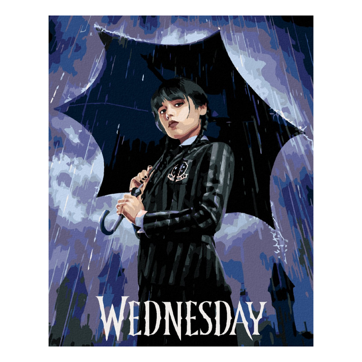 ZUTY - Diamantové maľovanie (bez rámu) - Wednesday Addams na plagáte