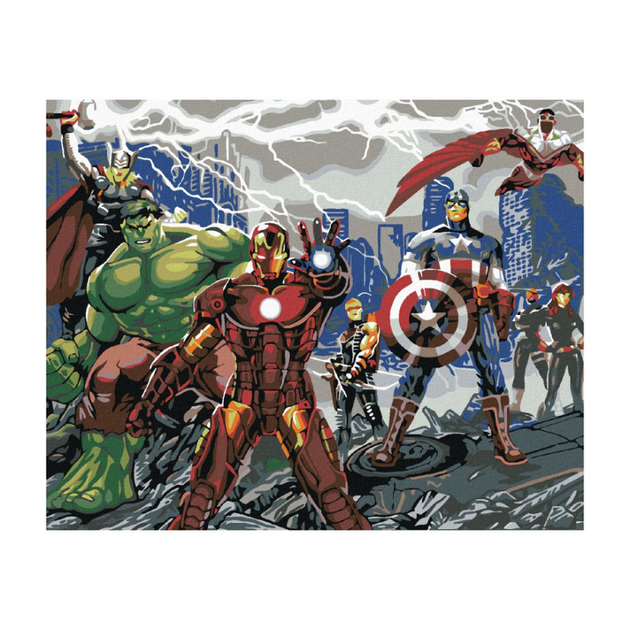 ZUTY - Diamantové maľovanie (s rámom) - Avengers hrdinovia