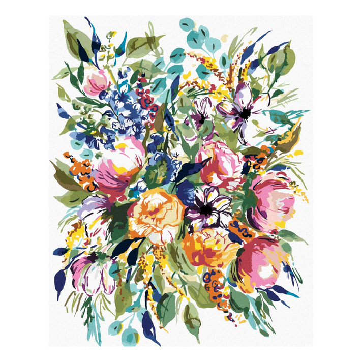 ZUTY - Diamantové maľovanie (s rámom) - Farebné kvety (A. Gilbert)