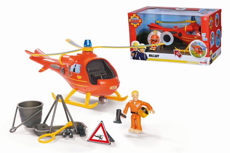 SIMBA - Požiarnik Sam vrtuľník s figúrkou