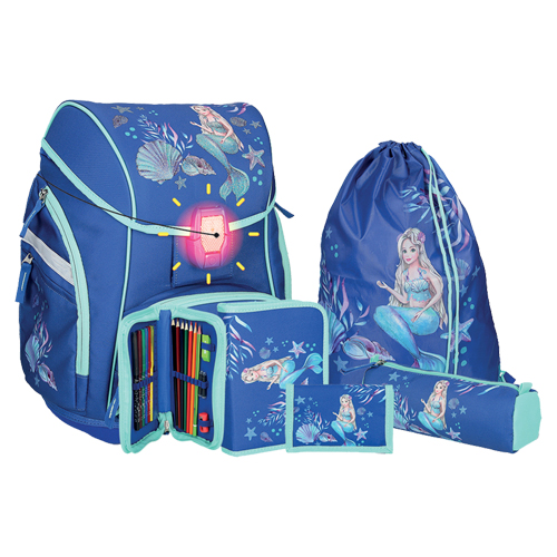 SPIRIT - Školská taška - 5-dielny set, PRO LIGHT Mermaid, LED