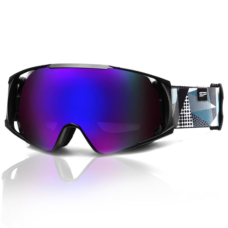 SPOKEY - DENNY lyžiarske okuliare čierno-šedo-biele