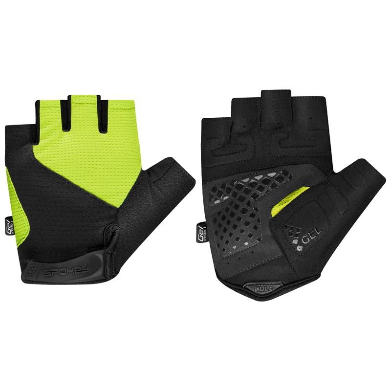 SPOKEY - EXPERT Pánske cyklistické rukavice, žlto - čierne, veľ. XL