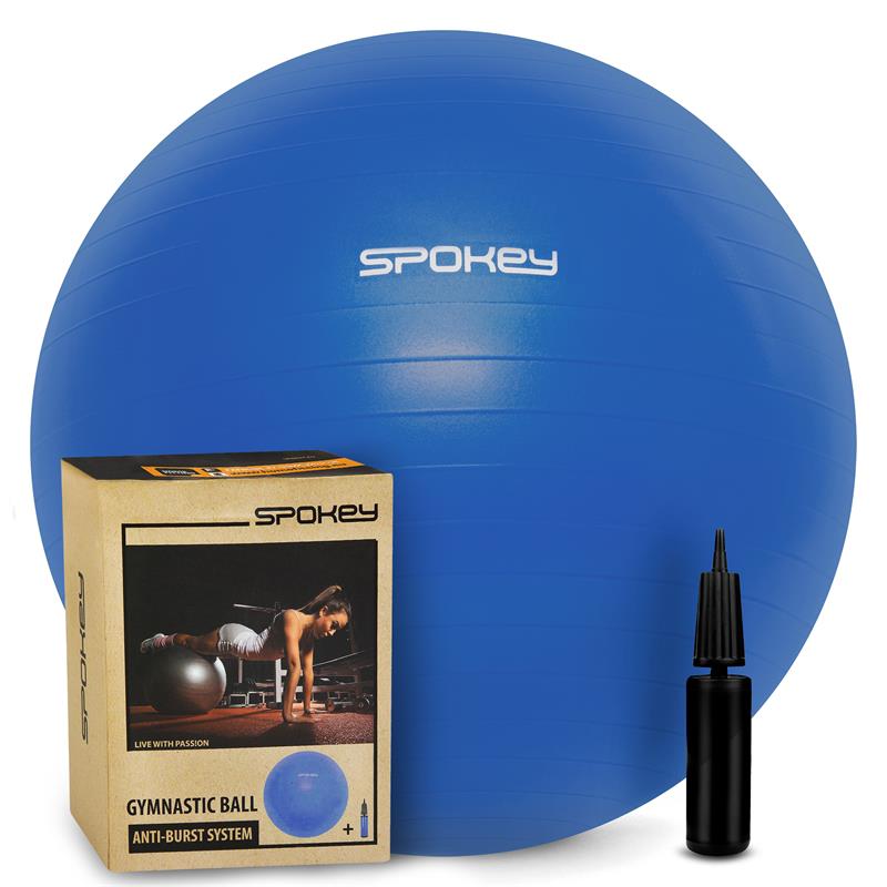 SPOKEY - FITBALL III Gymnastická lopta 55 cm vrátane pumpičky, modrá