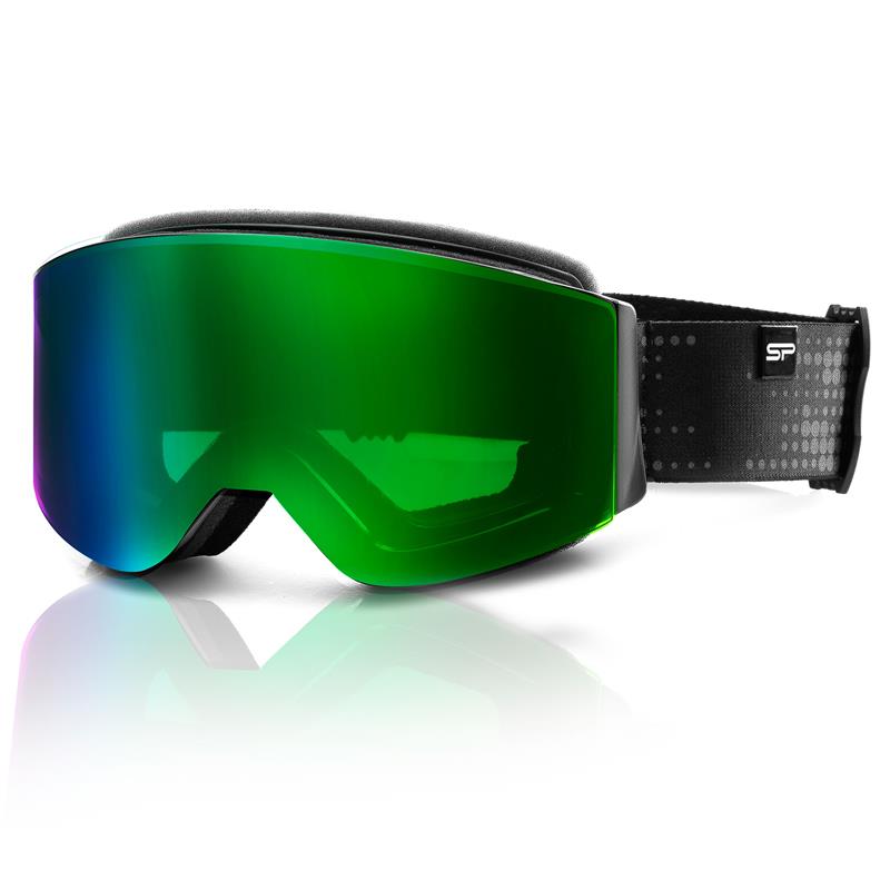 SPOKEY - GRANBY lyžiarske okuliare čierno-zelené