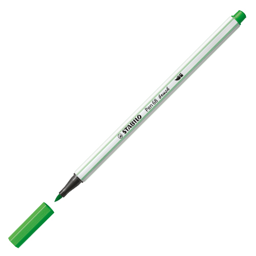 STABILO - Fixa Pen 68 Brush, neon zelená
