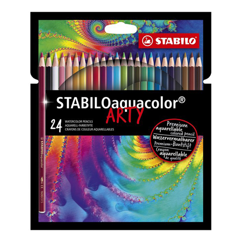 STABILO - Pastelky akvarelové aquacolor ARTY, 24 ks rôznych farieb