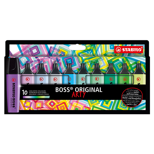 STABILO - Zvýrazňovač  - BOSS ORIGINAL - ARTY - 10 ks balenie - so 10 rôznymi farbami