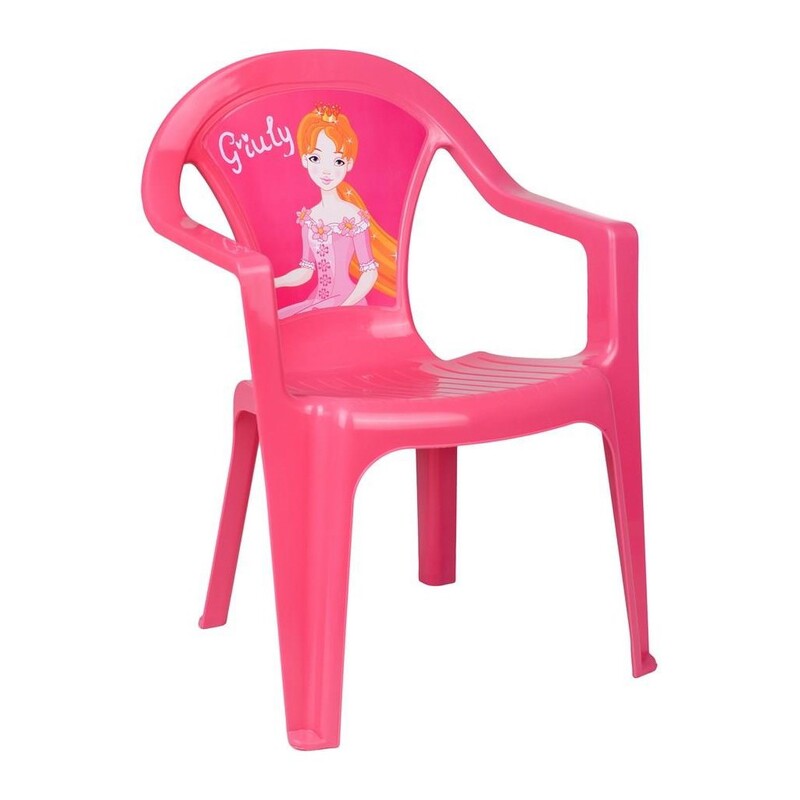 STAR PLUS - Detský záhradný nábytok - Plastová stolička ružová Giuly