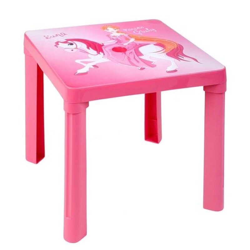STAR PLUS - Detský záhradný nábytok - Plastový stôl ružový