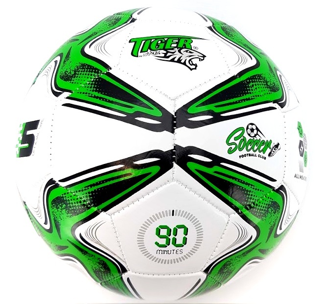STAR TOYS - Futbalová lopta Tiger Soccer zelená size5