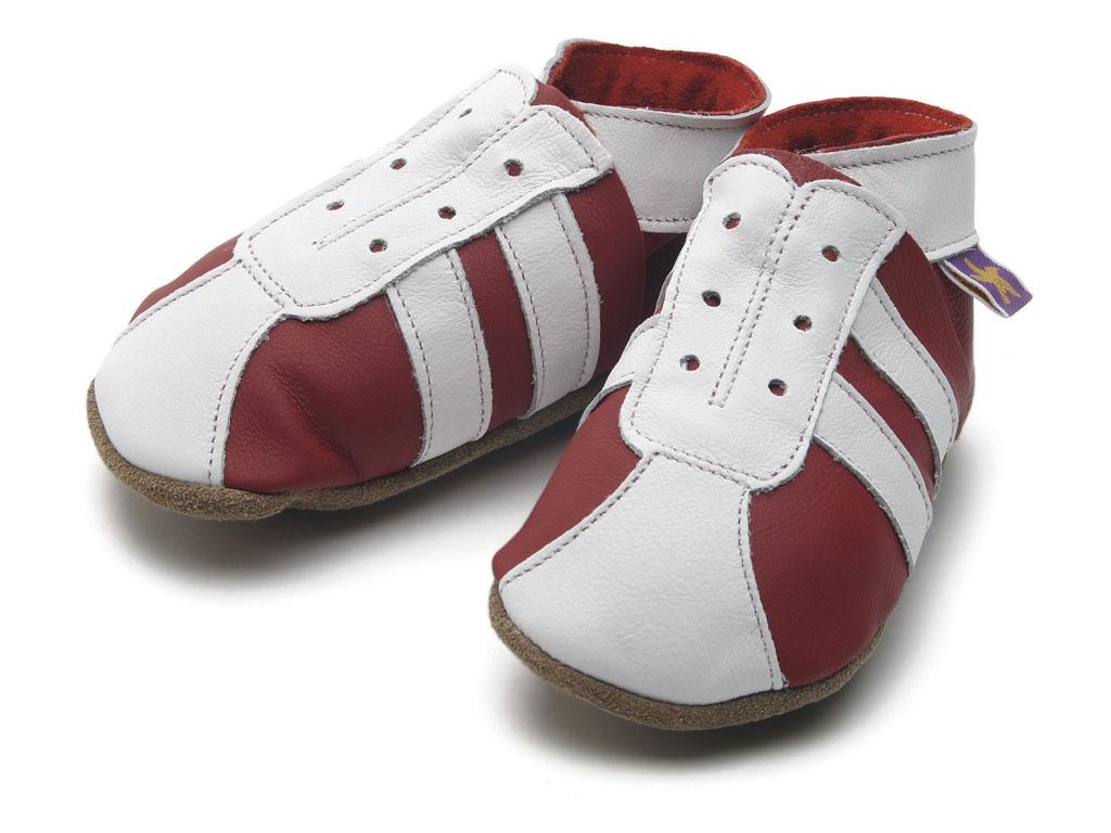 STARCHILD - Kožené topánočky - Sporty Red / White - veľkosť XL (18-24 mesiacov)