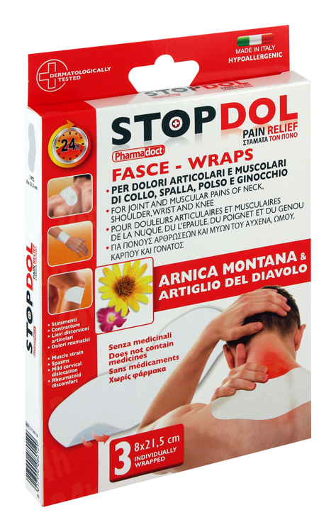 STOPDOL - Náplasť proti bolesti XL 3ks 8x21,5cm