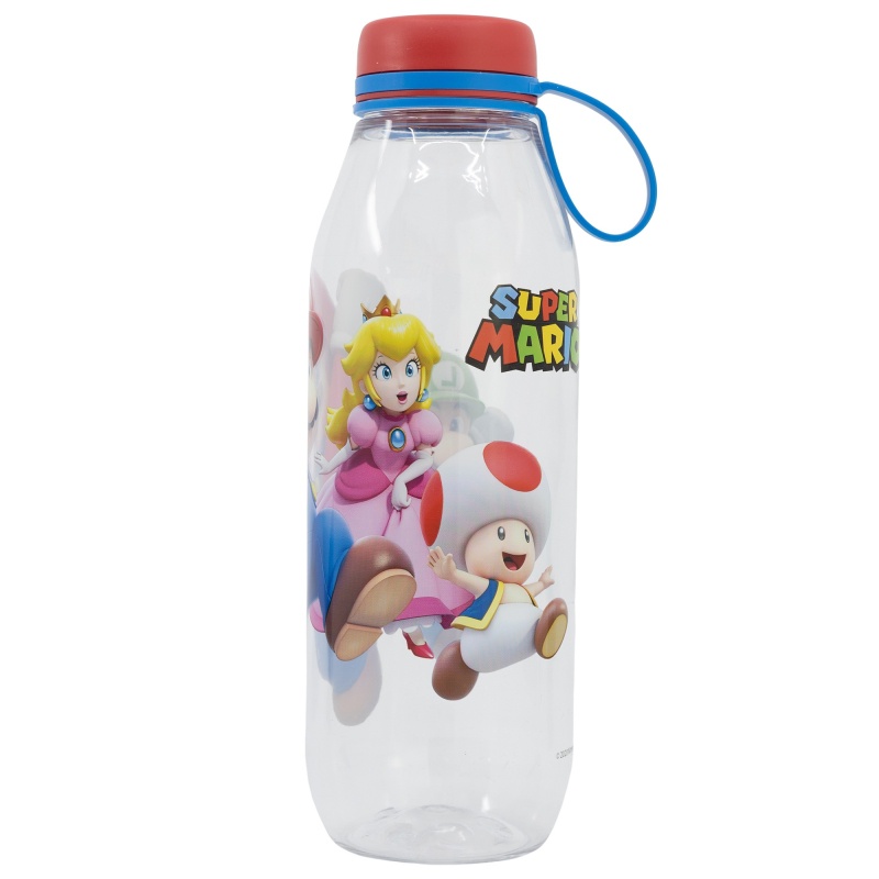 STOR - Plastová fľaša so silikónovým pútkom Super Mario, 650ml, 21486