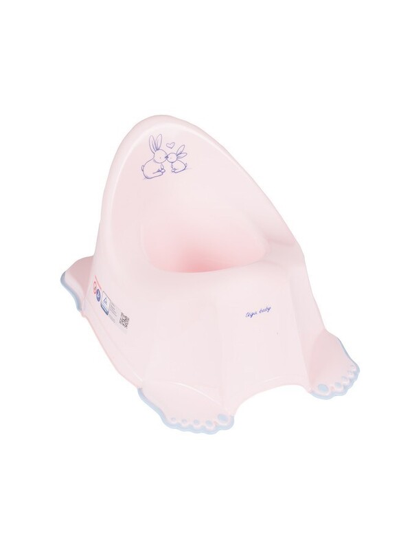 TEGA - Hrajúci detský nočník protišmykový Bunny ružový