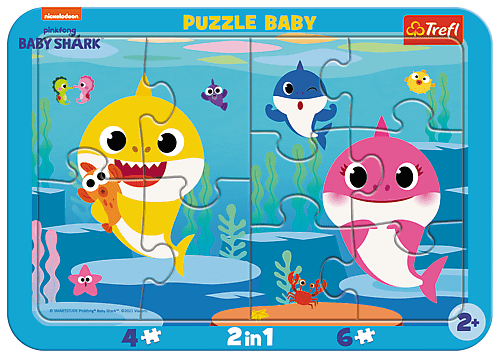 TREFL - Baby puzzle s rámčekom - Baby Shark