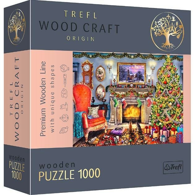 TREFL - Drevené puzzle 1000 - Pri krbe