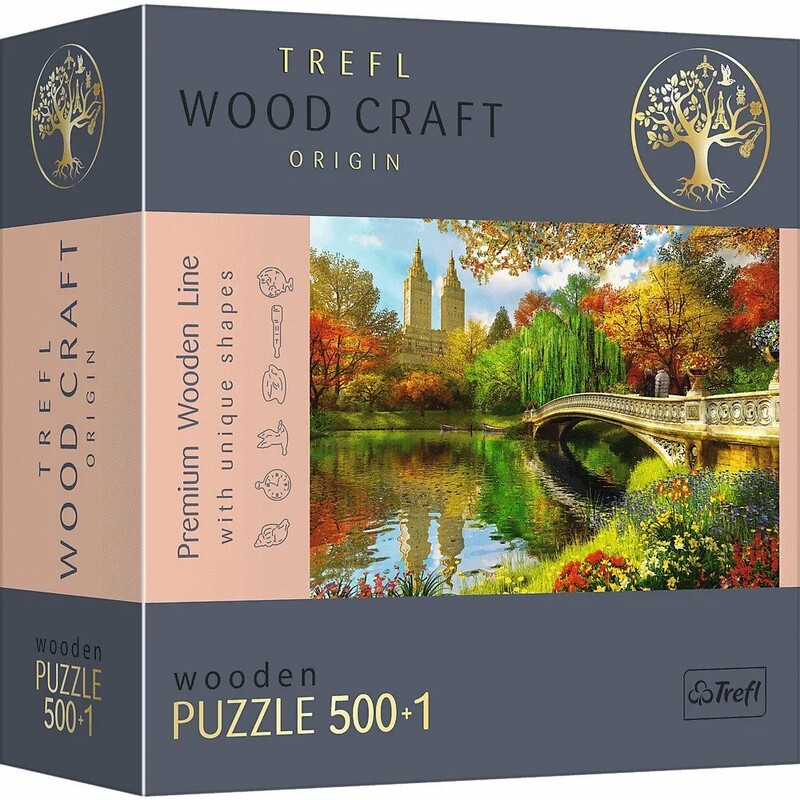 TREFL - Drevené puzzle 501 - Central Park, Manhattan, New York