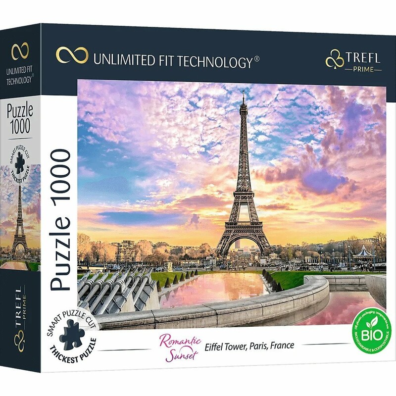 TREFL - Prime puzzle 1000 UFT - Romantický západ slnka: Eiffelova veža v Paríži, Francúzsko
