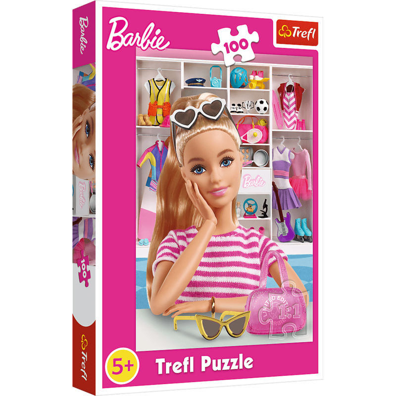 TREFL -  Puzzle 100 dielikov - Zoznámte sa s Barbie / Mattel, Barbie