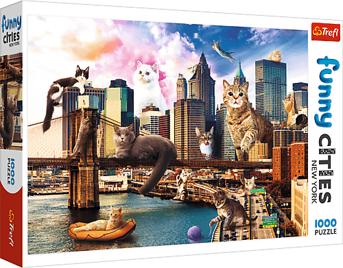 TREFL - Puzzle 1000 Crazy City - Cats in New York