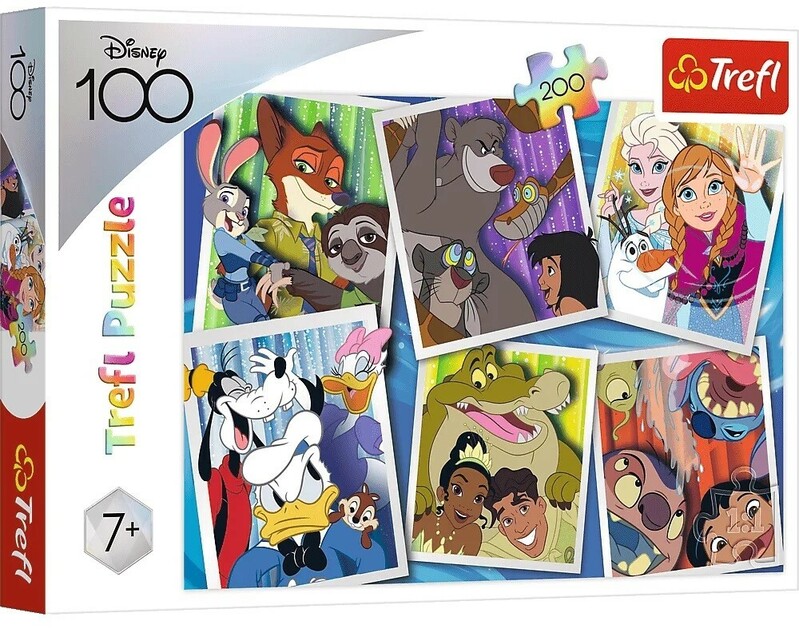 TREFL - Puzzle 200 - Disney hrdinovia / Disney 100