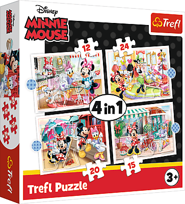 TREFL - Puzzle 4v1- Minnie s priateľmi / Disney Minnie